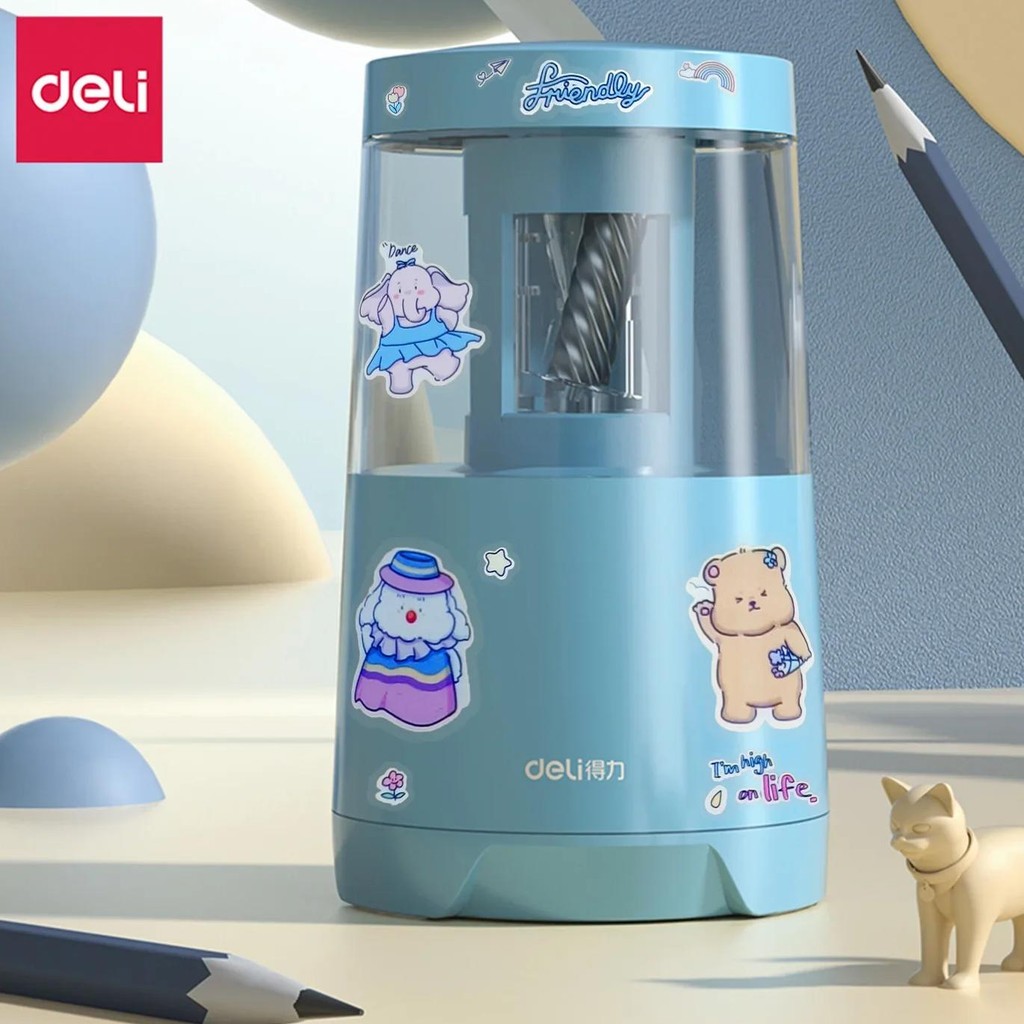 

Deli Electric Pencil Sharpener Creative Automatic Pencil Sharpener Quick Sharpenning Office Stationery Study Supplies