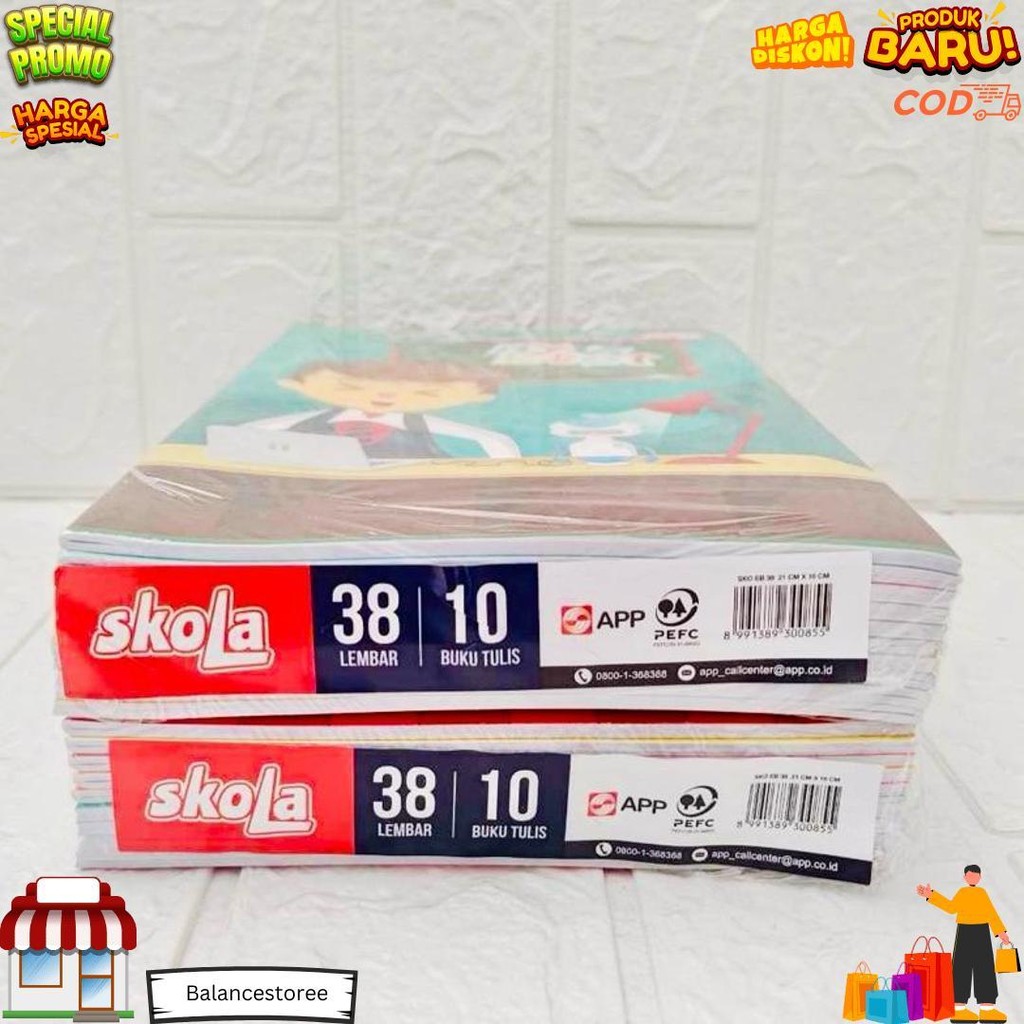

(1 Pack) Buku Tulis Skola 38 Sinar Dunia / Skola 10X38 Lembar D Terlaris