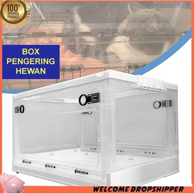 TERMURAH - TECHMY Box Pengering Grooming Kucing Anjing Drying BOX