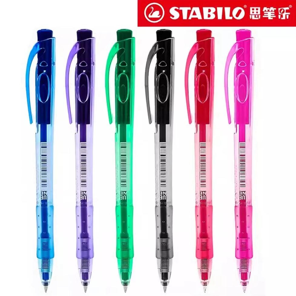 

6 German Stabilo Ballpoint Pens 308 Super Large Capacity Writing Smooth Color 0.38Mm Gel Pen School Supplies Office Stationery