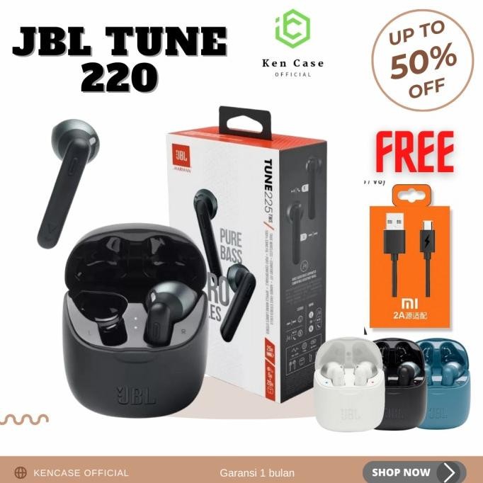 Original Jbl Tune 220 Tws Earphone Bluetooth Sport 5.0