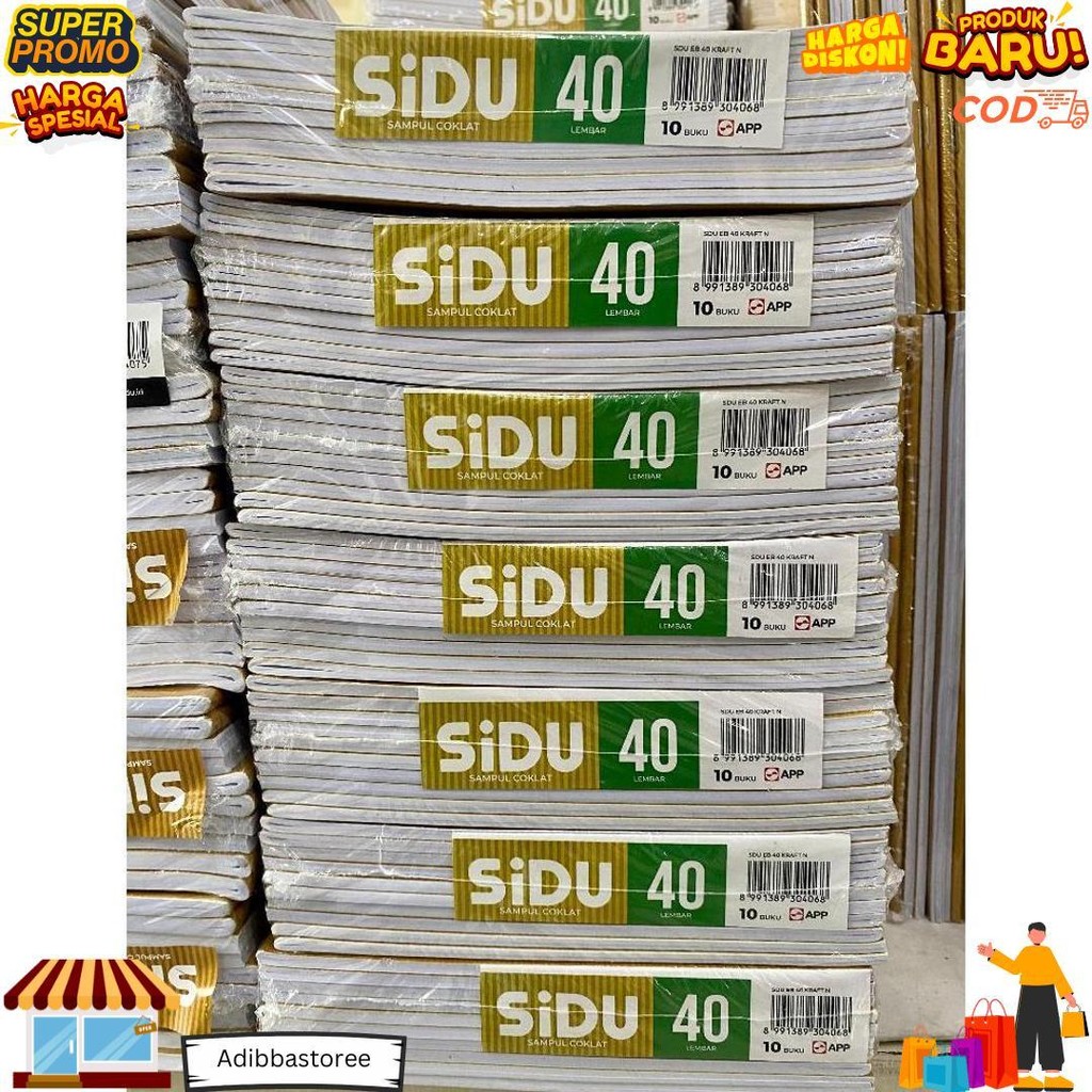 

(Pak) Buku Tulis Sidu 40 Kraft / Buku Tulis Sinar Dunia 40 Lembar 10 Pcs/ Buku Tulis Murah D Promo Puncak