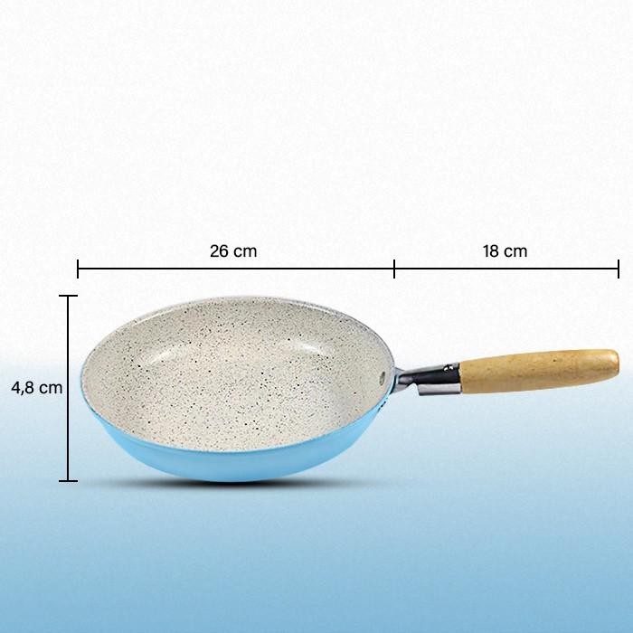 3In1 3 In 1 Set Paket Wajan Keramik Biru Isi 3 Pcs Panci Masak Penggorengan Soup Sup Anti Lengket Ce