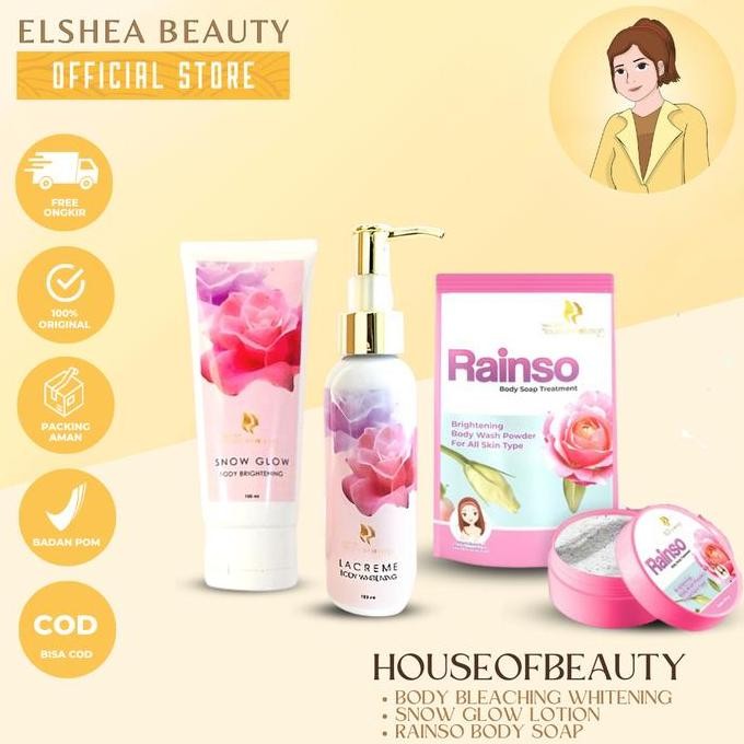 READY SIAP KIRIM La creme Body Bleaching Whitening | Snow Glow Lotion | Rainso Body Soap