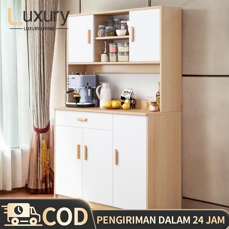 LL Lemari Serbaguna / Lemari Bawah Dapur / Rak Dapur / Rak Bumbu Kayu / Lemari Dapur