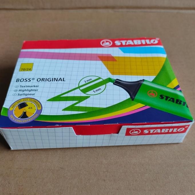 

Baru stabilo boss original highlighter satu dus isi 10pcs