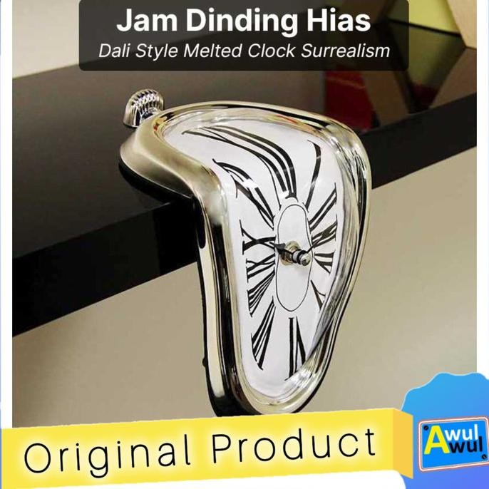 Jam Dinding Jam Meja Model Leleh Salvador Dali Melted Clock Surrealis Stok Terbatas