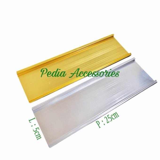 

READY Alumunium sliding / alumunium papan nama geser 5cm x 25cm NEW