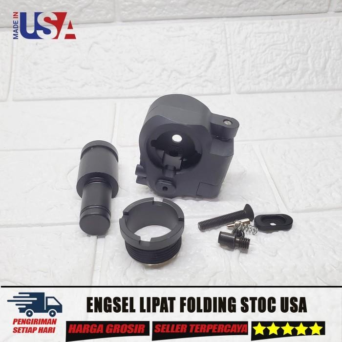 Folding Stock Usa Popor Lipat Usa Anti Oblag Lipatan Popor Engsel Lipat Cnc Original Dan Terpercaya