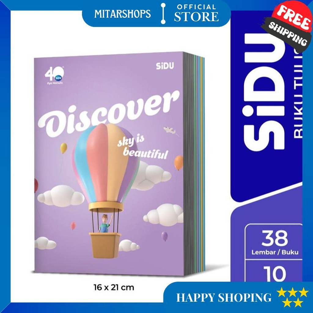 

(10 Pcs) Buku Tulis Sidu 38 Lembar D Promo 4.4