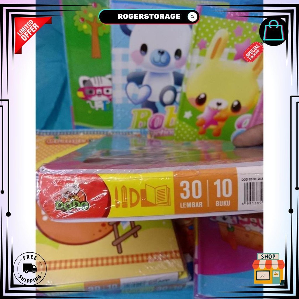 

Buku Tulis - Dodo - 30 Lembar - Isi 10 Buku Tulis D Promo 4.4