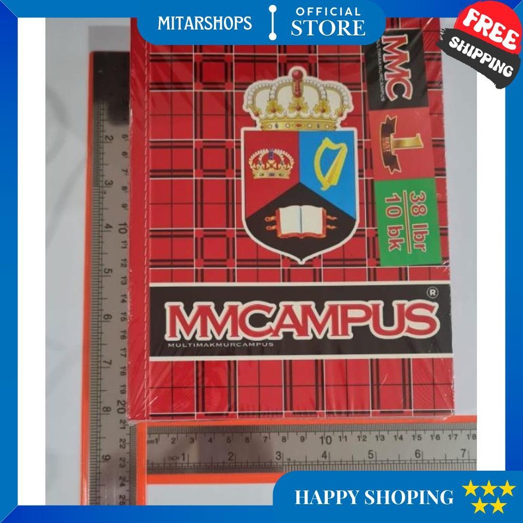 

(10 Pcs) Buku Tulis Quarto Pendek Mm Campus 38 Lembar D Promo Puncak