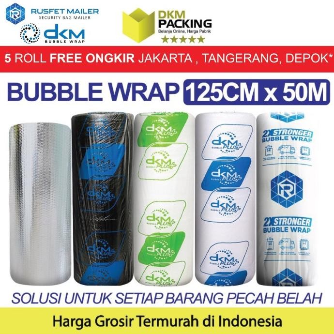 

tersedia plastik bubblewrap 125cmx50m dkm plus bubble wrap berwarna murah roll