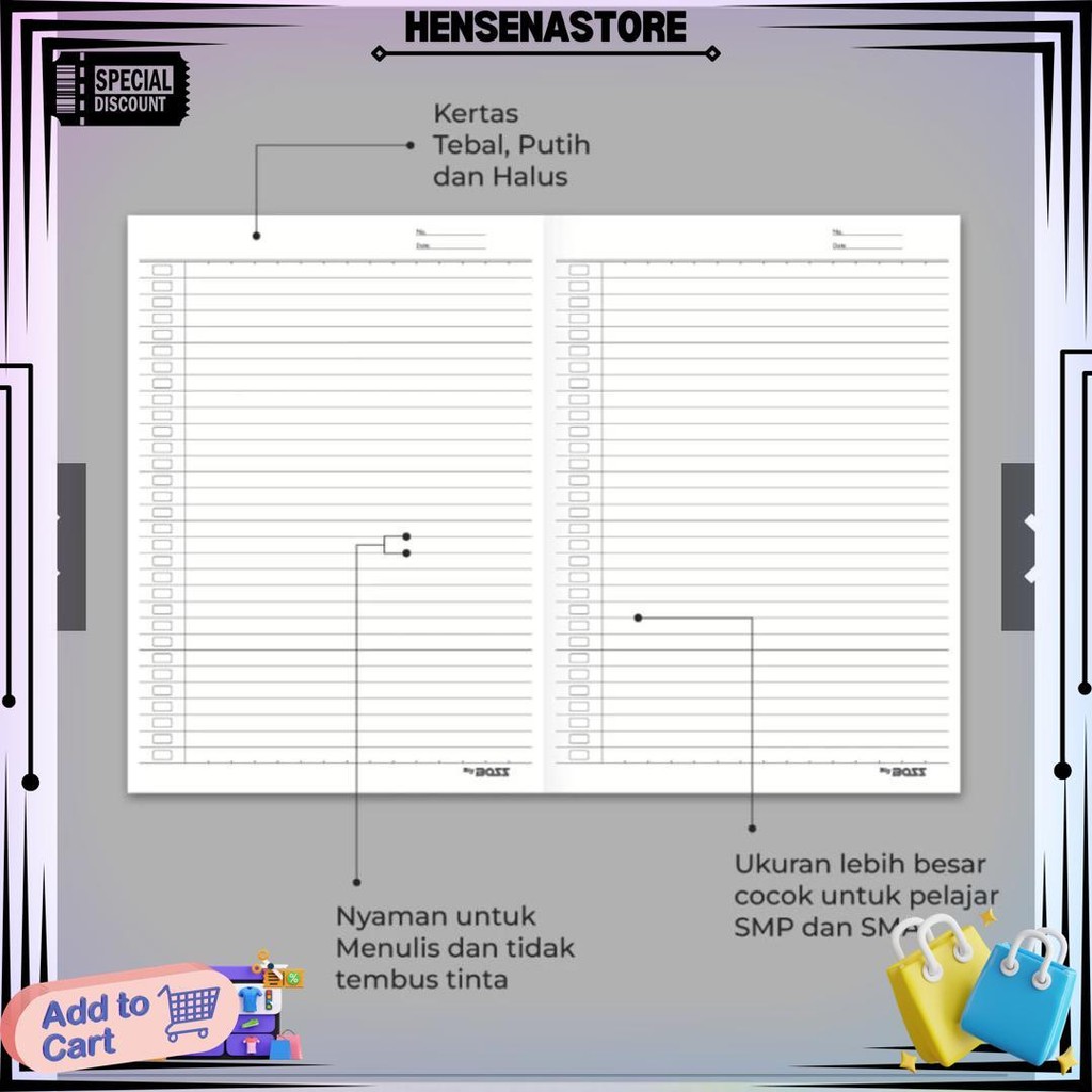 

(1Pakis6Pcs) Bigboss Buku Tulis 42 Isi 6 - Free Gift / Big Boss Buku Tulis 42 Lembar D Terlaris
