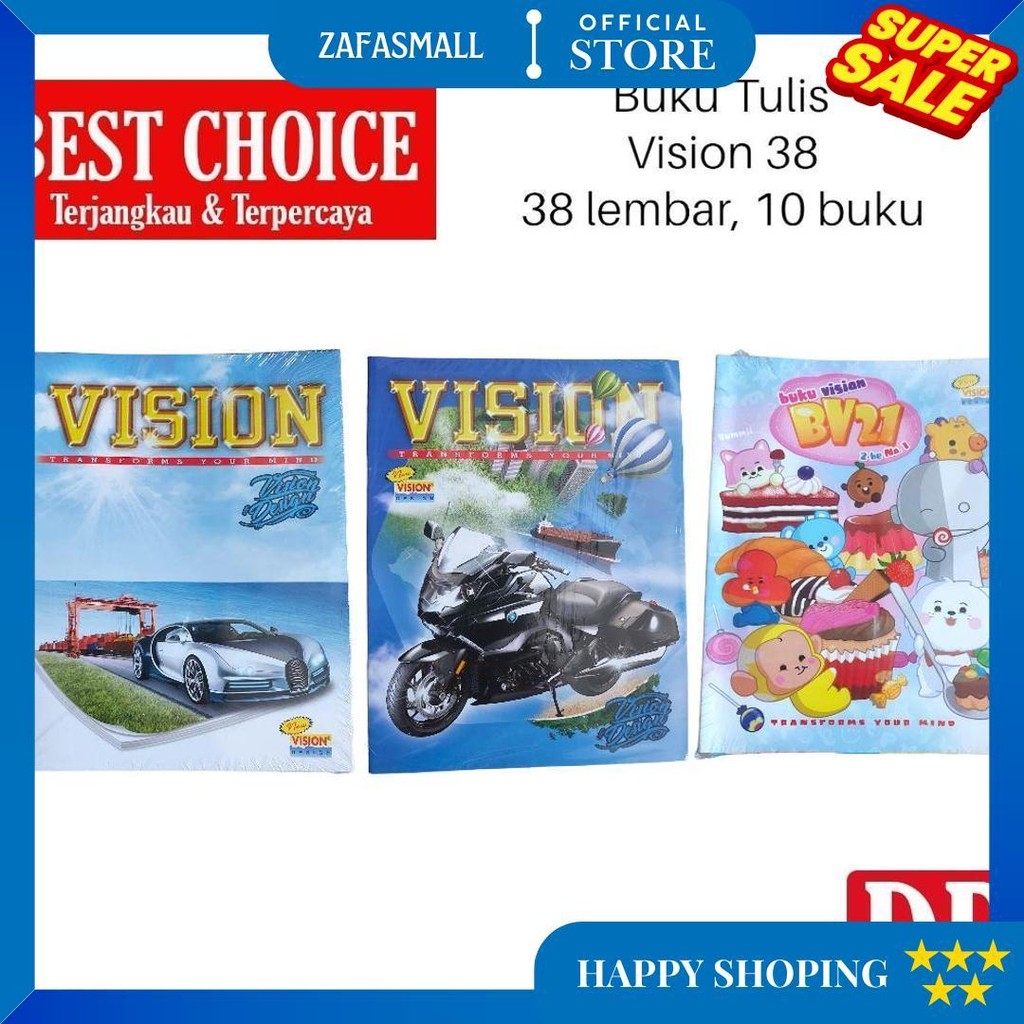 

Buku Tulis Vision 38 Lembar (10 Pcs) D Gratis Ongkir