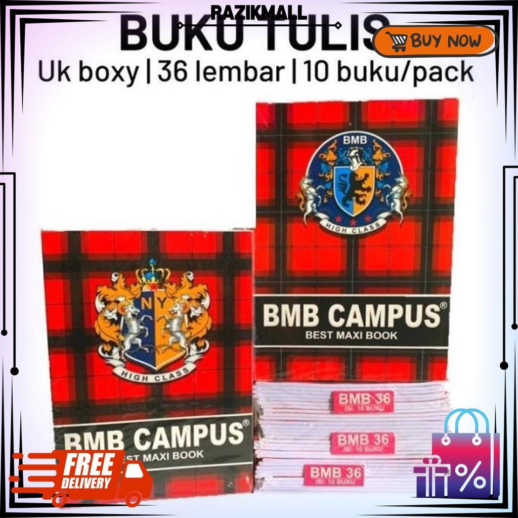 

(10Pc) Buku Tulis Campus 36 Lembar / Buku Kampus Boxy Panjang Ukuran Big Boss D Promo 4.4