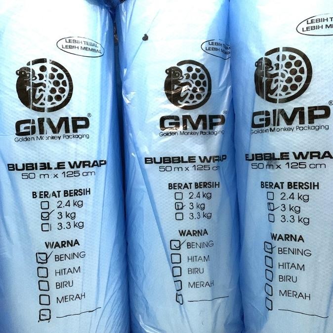 

tersedia bubble wrap murah warna putih gmp biru 125 cm x 50 mtr x 3 kg & 2,7 kg