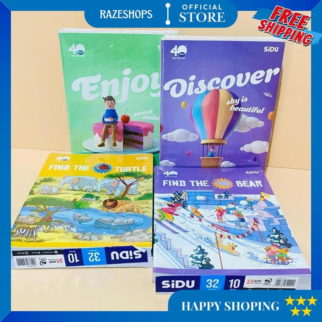 

Buku Tulis Sidu 32 Lembar / 1Pack ( 10Pcs ) Buku Tulis Sidu 32Lembar D Promo 4.4