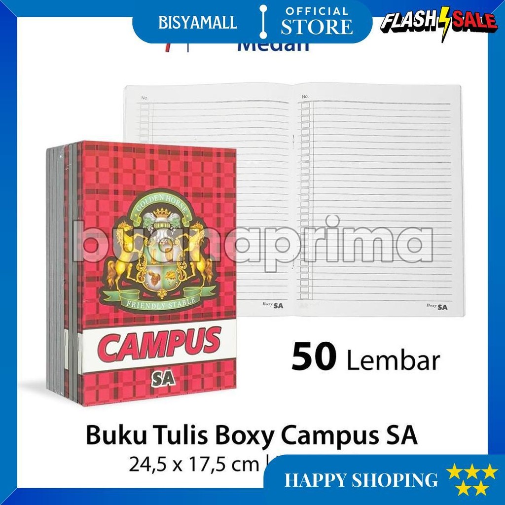 

Buku Tulis Panjang Campus Sa 50 Lembar Boxy Isi 10 Buku Notebook Sekolah D Promo Puncak