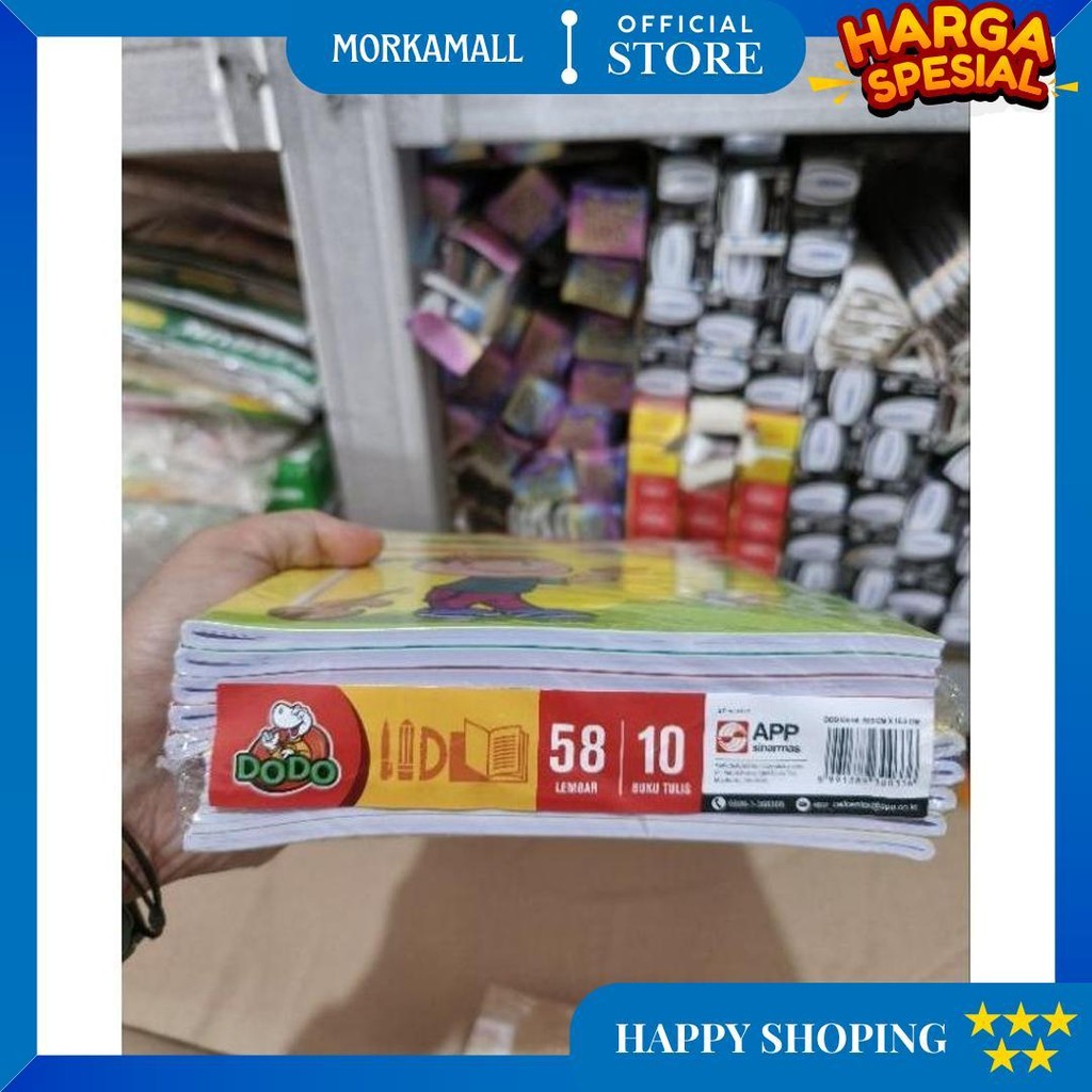 

Buku Tulis Dodo 58 1Pak(10Buku) D Cod