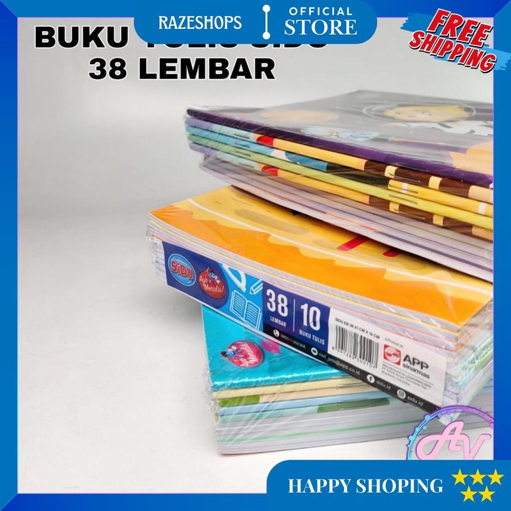 

Buku Tulis / Buku Tulis Sidu 38Lembar Isi 10Pcs / 1Pak Buku Tulis Sidu 38Lembar D Termurah