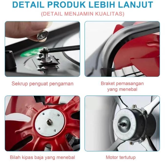 [CBM] KIPAS EXHAUST DINDING 10/12/14 INCH EXHAUST FAN DINDING BESAR EU AC 220V DUCTING EXHAUST FAN B