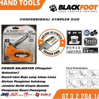 

alat tembak staples / hekter kayu rak atap / staples sofa staples jok kulit motor professional staple gun - blackfoot stationery
