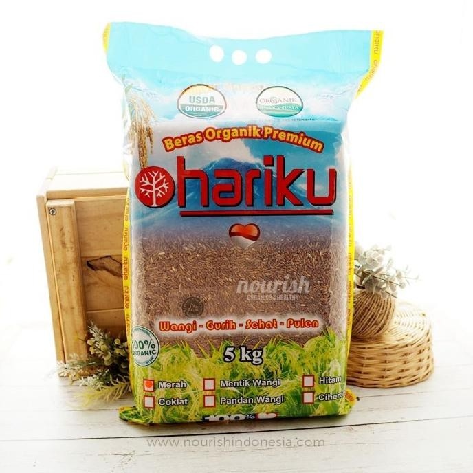 

tersedia hariku, organic red rice 5 kg (beras merah organik)