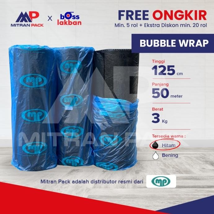 

tersedia (gosend / grab) bubble wrap hitam / black muliapack 125 cm x 50 meter