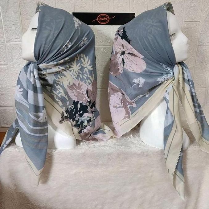 Diskon HIJAB SEGI EMPAT VOAL MOTIF ASRA BIRU MUDA