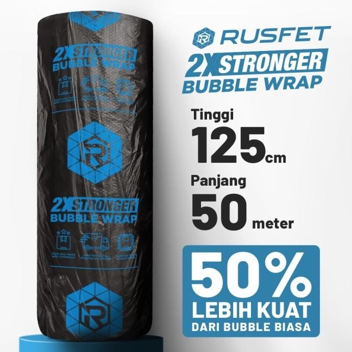 

tersedia plastik bubble / buble / babel wrap roll hitam spesial 125x50 rusfet