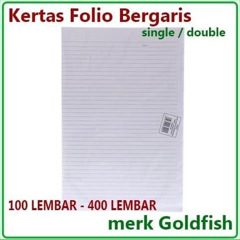 

KERTAS FOLIO BERGARIS GARIS/ SINGLE FOLIO DOUBLE FOLIO MERK GOLDFISH murah