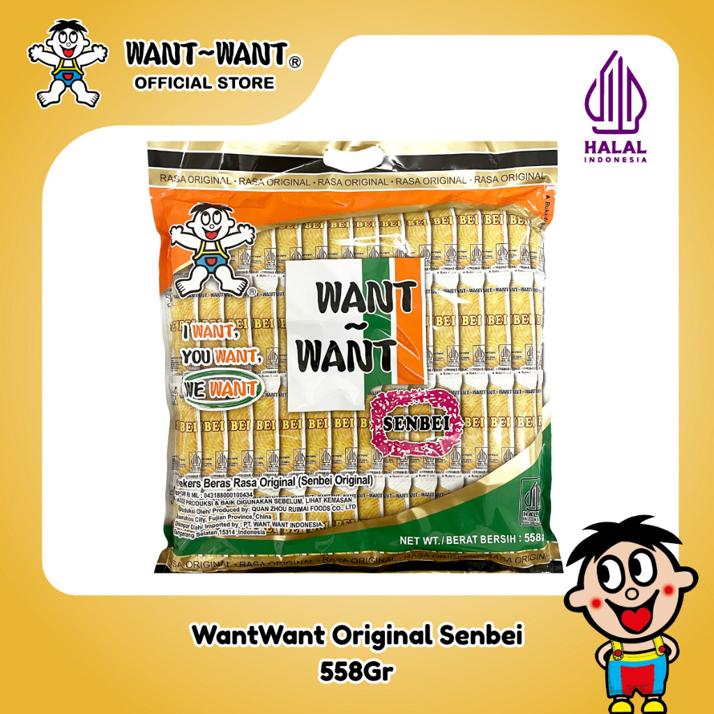 

Want Want Senbei Rice Cracker Original Party Pack 558Gr | Snack Beras | Kerupuk Beras