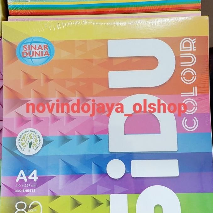 

HVS MIX 10 WARNA RAINBOW 80 GSM SIDU 250 LEMBAR TERMURAH murah