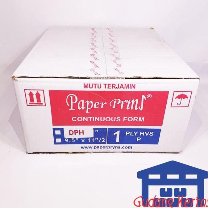 

CONTINUOUS FORM 91/2 /2 X 11/2 1PLY PAPERPRYNS (BAGI 4 WARTEL) murah