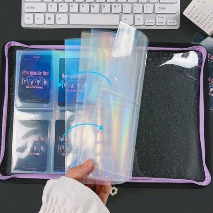 

(10 LEMBAR) SLEEVE HOLOGRAM LASER BINDER A5 PHOTOCARD Plastik murah