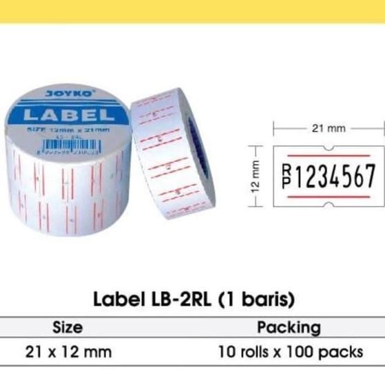 

Kertas Label Roll JOYKO 1Baris 1Line/Kertas Label Harga/Lebel Harga Putih murah
