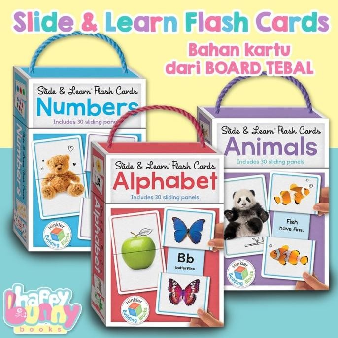 Slide & Learn Flash Cards NUMBERS / ANIMALS / ALPHABET