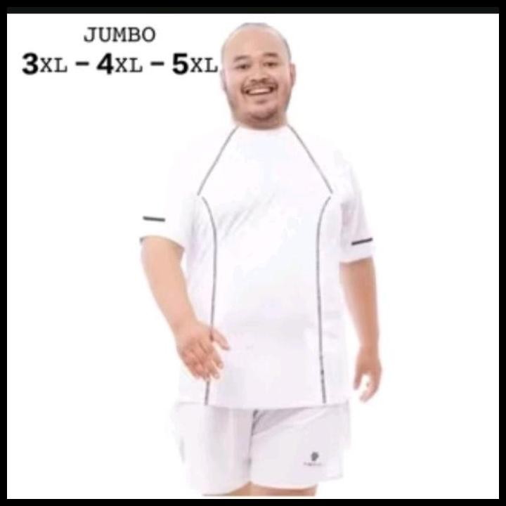Kaos Olahraga Pria Dryfit Jumbo Big Size 3Xl - 4Xl - 5Xl Lengan Pendek / Kaos Sport Olahraga Jumbo 3