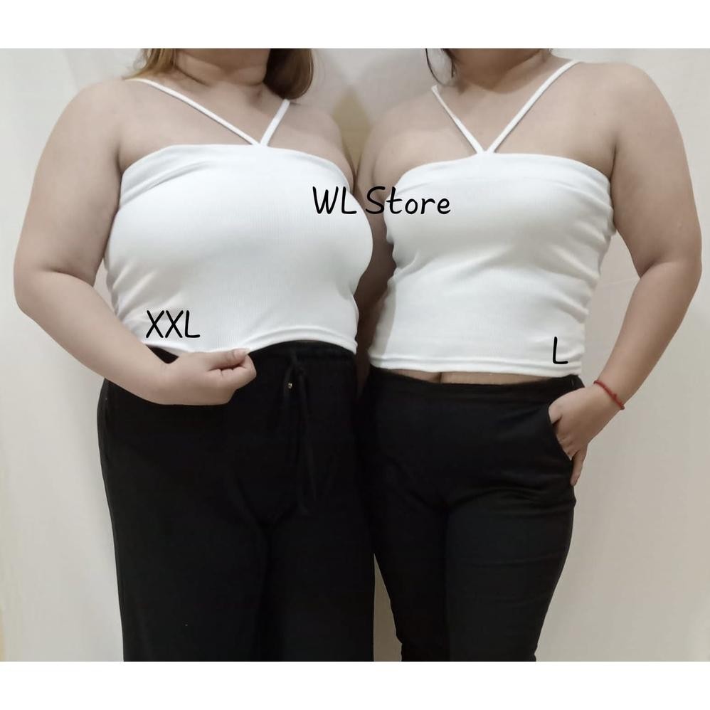 V-Neck Crop Top Tank Top Atasan Wanita - Kayona