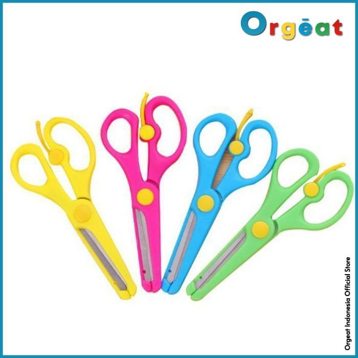 

Gunting Anak Aman Ujung Tumpul / Gunting Training Anak / Kids Training Scissors Ma38 High Quality By Orgeat