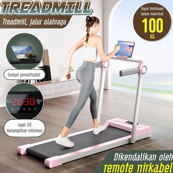 Treadmill Electric Running Walking Pad Low Wattalat Olahraga Gym Cardio Fitness Mesin Treadmill Mesi