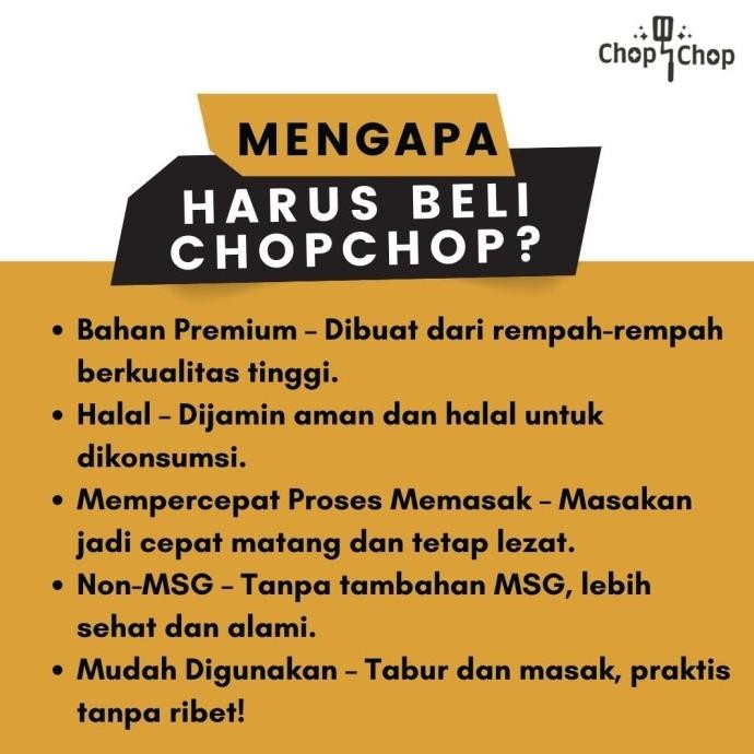 

Chopchop Nusantara Mix Rub Rendang Bumbu Marinasi Rendah Kalori / Diet Serbaguna 100gr NLS