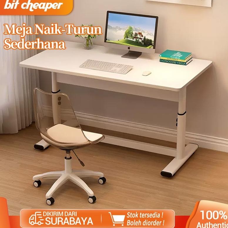 Dapat dinaikkan dan diturunkan meja komputer/Multifungsi untuk kantor dan belajar meja komputer mini