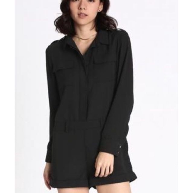 Love, Bonito - Polliya Utilitarian Playsuit-Black