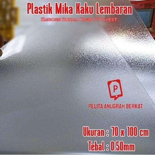 

Plastik Mika Transparan Emboss Buram Kaca Es Agenda Lembaran 70X100Cm Original