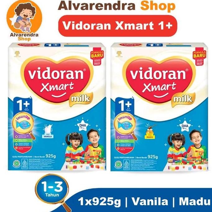 Grosir [Promo 2 Pc ] Vidoran 1+ 3+ Vanila Madu 925 Gr Anak-Anak Bubuk Perawatan Lactogrow Baby Susu