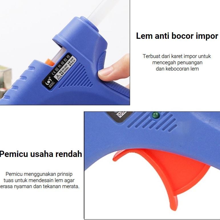 

Best Seller Mte Lem Tembak / Hot Melt Glue Gun On Off 20Watt / Glue Gun Mini Hemat