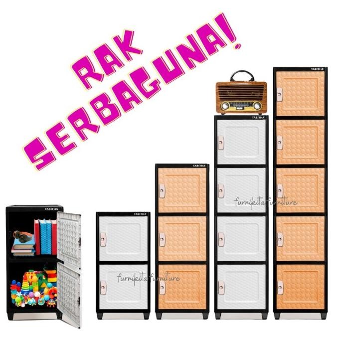 Lemari Plastik Tabitha Clicks Tower 1 / Rak Helm / Rak Serbaguna [Tabbox] Original