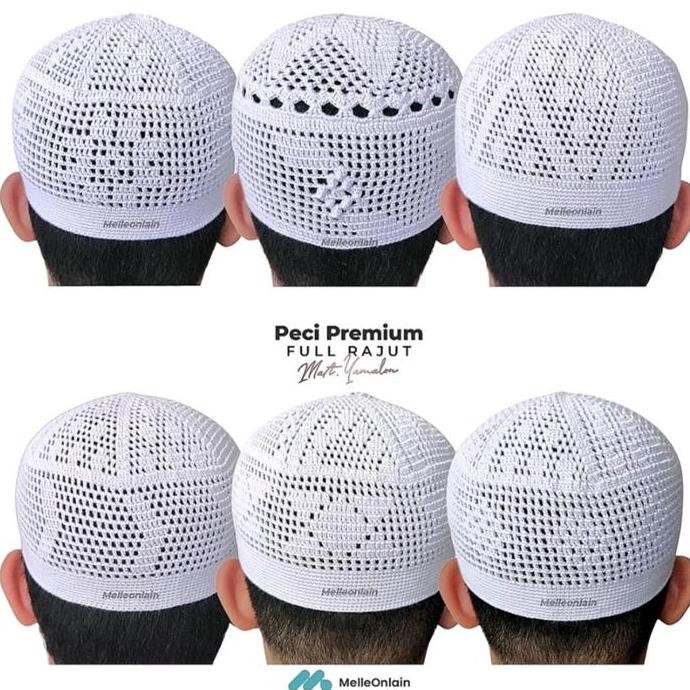 peci rajut isi 20 pcs  peci haji peci ac peci motoran peci simple peci peci Muslim Kopiah Songkok Mo